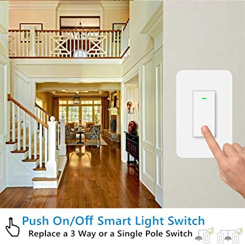 3 Way Smart Wi-Fi Light Switch, Individual 3 Way Switch(only one needed),Compatible with Alexa Google Assistant & IFTTT,Remote Control, Timing Function No Hub Required(2-Pack)