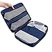 Multi-functional Travel Shirt Tie Pouch Organizer,luggage Clothes Packing Bag Case for Men (navy blue)