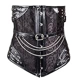 Lttcbro Women's Steampunk Corset Underbust Corsets Waist Training Cincher