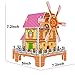 BSWEEII 3D Jigsaw Puzzles for Girls Kids Ages 5-12 Magic Windmill Music Box Dollhouse Castle DIY Brain Teasers Model Building Sets Educational Toys Learning Games Toys