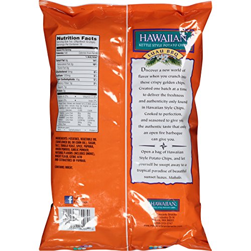 Hawaiian Kettle Style Potato Chips, Luau BBQ, 16 Ounce Pricepulse