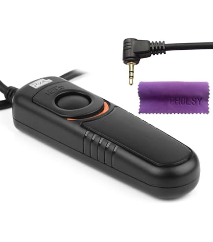 Telecomando Con Cavo RS-60E3 Per Canon 500D, 450D, 700D, 650D, 550D, 60D, 600D, G1X, G15, G12 E Altre – Scatto Senza Vibrazioni