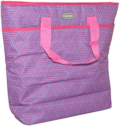 Silver One Durable & Reusable Premium Large Insulated Heavy Duty Cooler Tote Lunch Bag for Picnic/Beach | Zip Closure By Eco One
