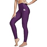 FitsT4 Sports Women's Swimming Leggings UPF 50+ High Waisted with Pockets Swim Pants