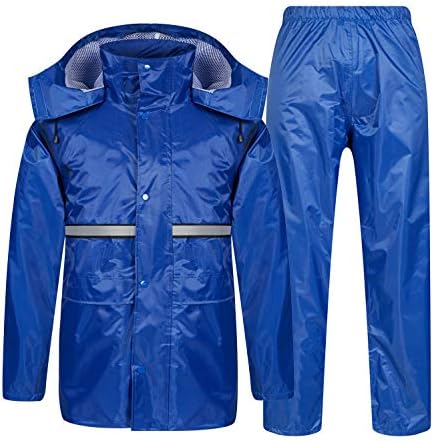 Fosys レインウェア 上下セット レインスーツ レインコート メンズ レディース 防水 撥水 アウトドア 自転車 通勤 通学