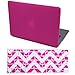 HDE MacBook Air 13 inch Case Soft Touch Matte Plastic Hard Case with Keyboard Cover (Models: A1369 and A1466), Fuchsia