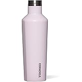 Corkcicle Classic Canteen Insulated Water Bottle - Stainless Steel Reusable Tumbler - Triple Insulated - Keeps Drinks Cold 25 Hours or Hot 12 Hours - Cupholder Friendly - Powder Puff - 25 oz