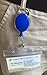Fushing 20Pcs Retractable ID Badge Holders ID Badge Reels with Clip Retractable Badge Holders for Office Worker Doctor Nurse (Blue)