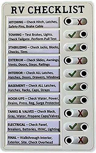 Memo List Note Board A Reusable Accessories Plastic+PC Pocket Memo Replacement (RV CHECKLIST)