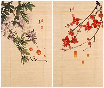 竹のカーテンオフィス中国風レトロパーティション背景壁装飾バルコニー 日焼け止め 色 A