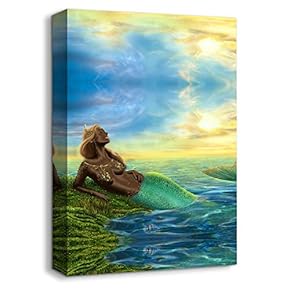 Canvas Wall Art - Elegant Mermaid - Canvas Prints Home Artwork Decoration for Living Room,Bedroom - 12x18 inches