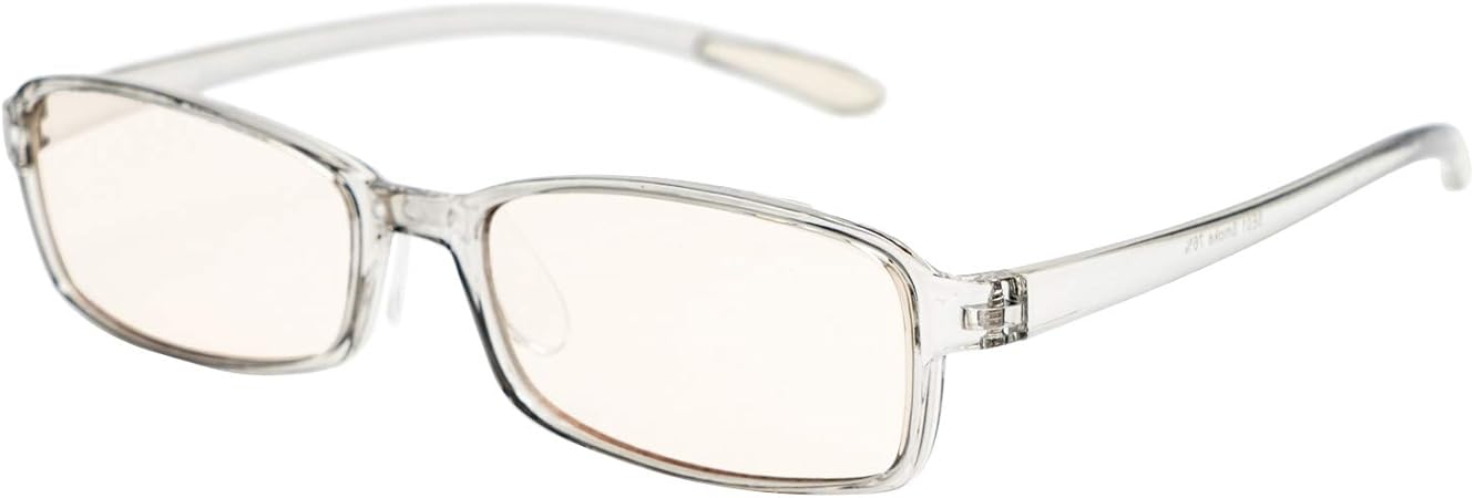 Amazon エニックス Pcメガネ 度入り 1 0 度数 ブルーライトカット カラーレンズ グレー エニックス 老眼鏡