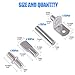 Glarks 120-Pieces 4 Styles Shelf Bracket Pegs Cabinet Furniture Shelf Pins Support Nickel Plated - Silver