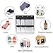 Kootek 2 Pack Over The Door Shoe Organizers, 12 Mesh Pockets + 6 Large Mesh Storage Various Compartments Hanging Shoe Organizer with 8 Hooks Shoes Holder for Closet Bedroom, Black (59 x 21.6 inch)