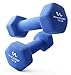 Wacces Neoprene Dipped Coated Set of 2 Dumbbells Hand Weights Sets Non Slip Grip 2 x 10 LB