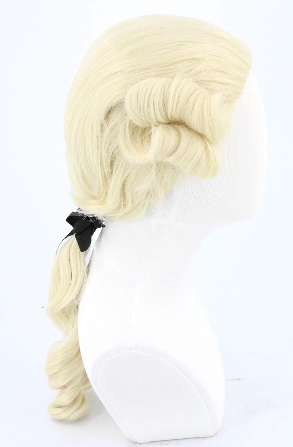 Topcosplay Baroque Wig - Lord Judge Poet Noble Wig, Long White/Blonde with Ponytail for Halloween Fancy Dress Parties - Image 3