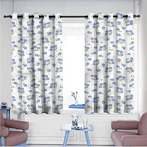 Mdxizc Polyester Curtain Floral Vintage Rose Bouquets Girl Room