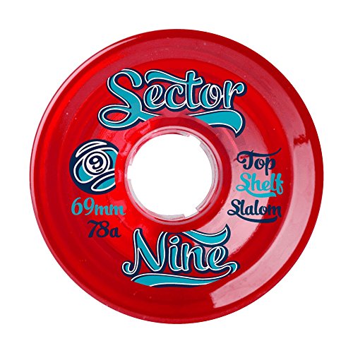 Sector 9 Top Shelf 69mm 78a Red Offset Longboard Wheels 