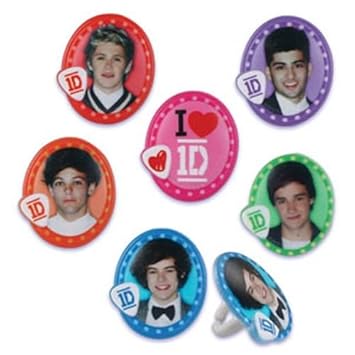 One Direction Cake Rings Decorations X 8 Amazon Co Uk Toys Games