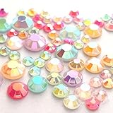 400 Mixed Color & Size AB Jelly Rhinestone 3,4,5,6mm Flatback Decor Nail Artship with FREE GIFT from GreatDeal68