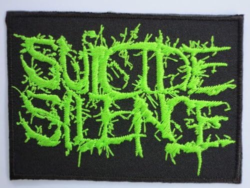 SUICIDE SILENCE Logo Iron On Metal Embroidered Patch 3"/7.8cm x 2.1"/5.7cm By MNC Shop