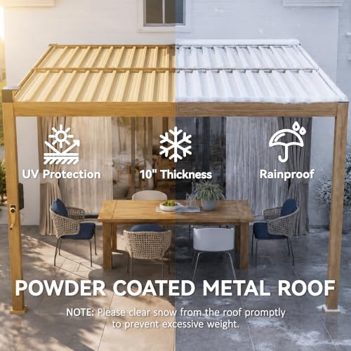 Outsunny 10x10 Louvered Pergola Review: Adjustable Metal Roof With Solar LED Lights image 16