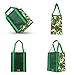 Simply Green Solutions Jungle CAMO - Graphic Pattern Prints - Reusable Reinforced Tote Bags - Set of 4