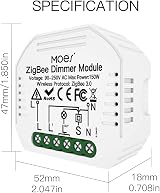 MOES Mini Tuya ZigBee Smart Dimmer Switch Module 1 Gang Neutral Wire Required view 4