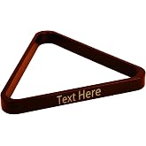 ZZHZBE Personalized Custom Engraved Wooden Billiard Ball Triangle Rack for -1/4 inches Billiard, colos