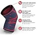 Knee Compression Sleeve for Knee Pain - Men Women Sports Knee Support Brace for Running, Hiking, Weightlifting, Workout (Large, Red - Black)