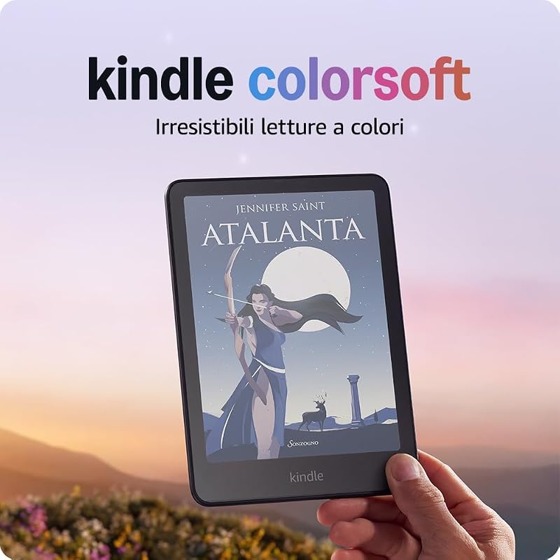Kindle Colorsoft 16 GB (modello 2024), con schermo a colori che dà vita a copertine e contenuti, ora con evidenziazioni a colori, senza pubblicità (nero)