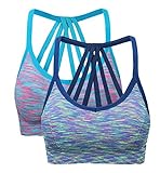 Hiking Gril Women's Seamless Comfort Sports Bra Medium Support Workout Yoga Bras Pack