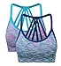 Hiking Gril Women's Seamless Comfort Sports Bra Medium Support Workout Yoga Bras Pack