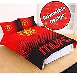 Manchester United FC Fade Double/US Full Duvet Cover and Pillowcase Set