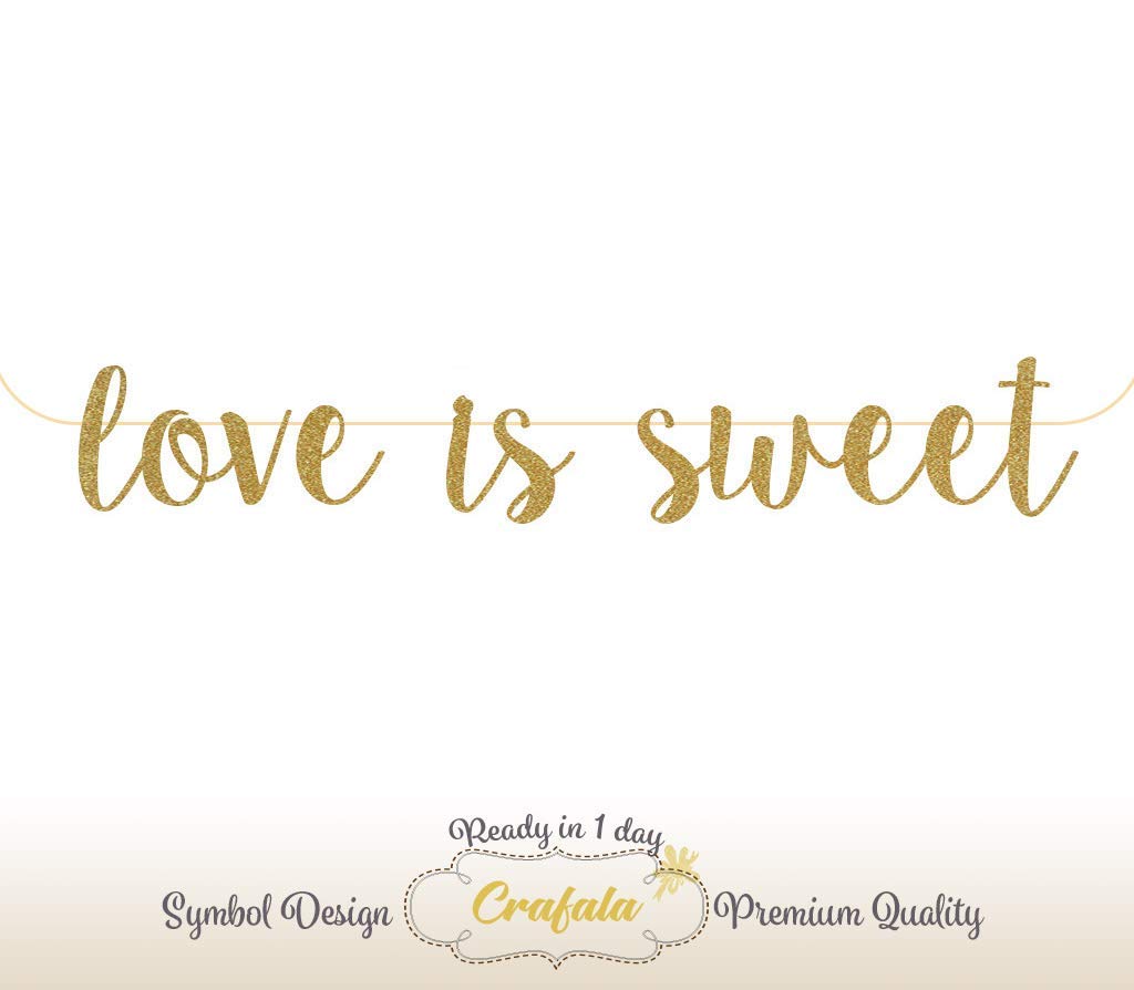 Amazon Com Love Is Sweet Glitter Banner Photo Prop Celebrate