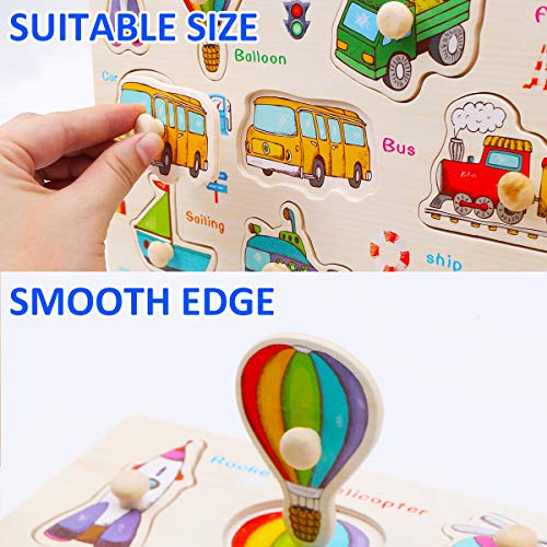 2 Puzzles+Toddlers+WOOD+CITY+Alphabet