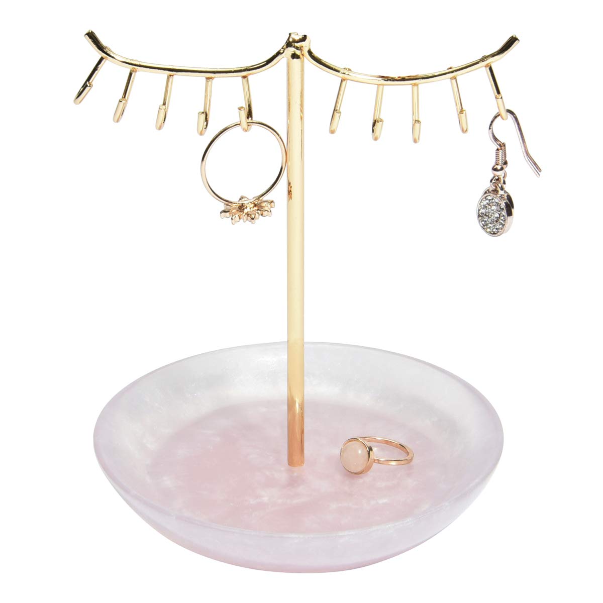 Stackers Rose Quartz 10-Hook Eyelash Jewellery Stand
