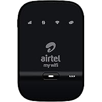 Airtel AMF-311WW Data Card (Black), 4g Hotspot Support with 2300 Mah Battery