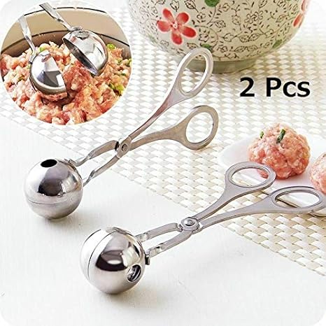 Amazon Twaxl ミートバラー 2個304ステンレス鋼製ボールメーカースティックなしミートバラートングキッチンクッキングフルーツ ミートボール ケーキ アイス クリーム メロン 風呂の爆弾 1 38 1 78インチ 調理器具 食器 ホビー