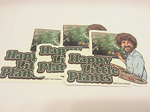 Happy Little Plants Die Cut Vinyl Sticker 3 Pack