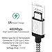 USB Type C to USB Type C 3.1 Cambond Braided Charging Cable Cord 6.6ft/2M for Galaxy Note 8, S8, S8+, MacBook, Nintendo Switch, Google Pixel, Sony XZ, LG V20 G5 G6, HTC 10, Nexus 6p 5x and More Silver