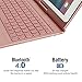 iPad Keyboard Case 10.5 Pro / 360 Degree Rotatable/Aluminum Shell Folio Case / 7 Color Backlit/Bluetooth Keyboard/Auto Sleep-Wake for 2017 Apple iPad Pro 10.5/ (Rose Gold)