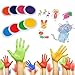 Ansley&Hosho 8 Rainbow Color Washable Craft Ink Pad for Fingerprints Birth Footprint Rubber Stamps Partner DIY for Office Usage Kids Gift