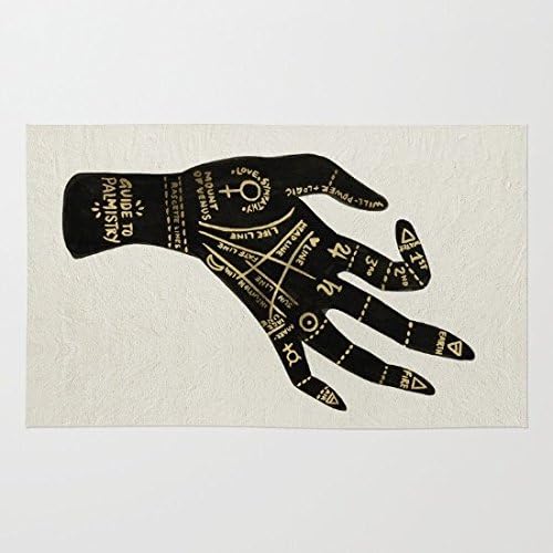 Palmistry Doormat Floor Mat Rug Inside Rubber Doormat 23.6''(L) x 15.7''(W)