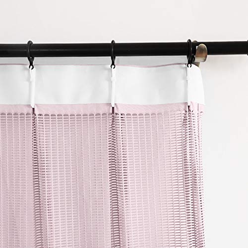 cololeaf Extra Wide 15ft Wide x 8ft Tall Pinch Pleated Medical Privacy Flexible Curtains High Ceiling Hospital Lab Clinic Curved Room Decorative, in Pink Customizable