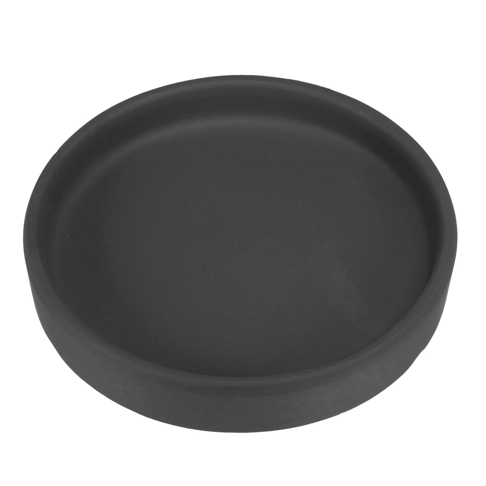 PATIKIL 4.5 Inch Round Ceramic Plant Saucer, Plant Saucer Tray Flower Planter Drip Tray for Indoors Outdoors Patio Balcony, Black