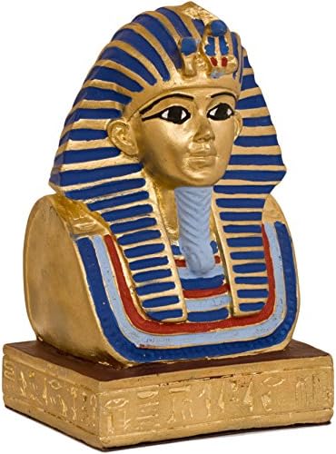 Tutankhamun Statue- Authentic Egyptian handmade &amp; hand painted 5.5" tall bust figurine