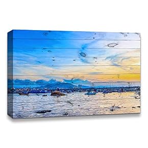 Romantic Scene of Sea Painting Artwork for Home Framed