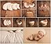 3 PCS Newborn Baby Photo Props, Professional Posing Crescent Pillow Photography Shoot Positioner Set White