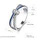 Blue Crystal Twisted Wedding Band Engagement Ring Celtic Infinity Knot Bridal Jewelry Set